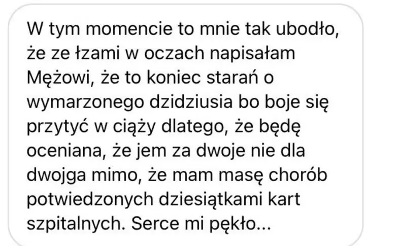 Wiadomość wysłana do Ewokracji od jednej z obserwatorek / dzięki uprzejmości rozmówczyni