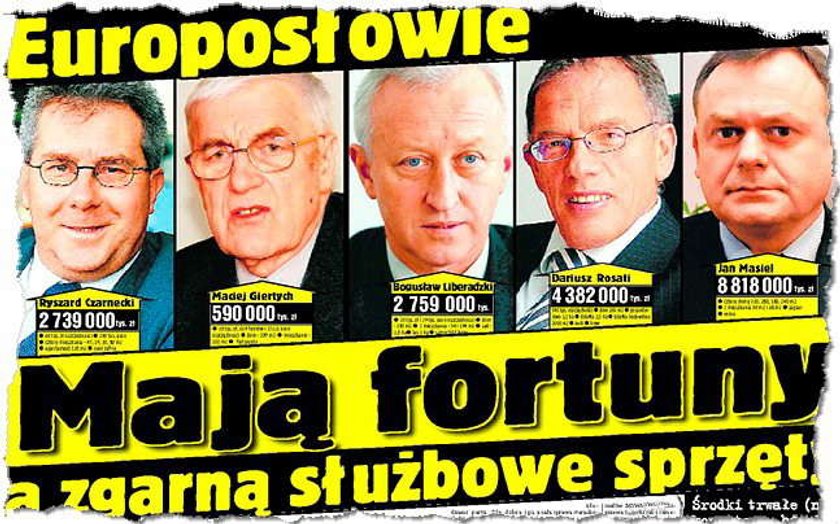 Mają fortuny a zgarną służbowe sprzęty