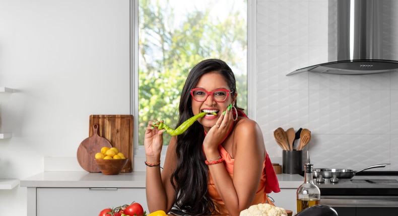 Priyanka Naik is the creator of the vegan food brand Chef Priyanka. She was laid off from Twitter in November, but now focuses full-time on what had been a side hustle.Priyanka Naik