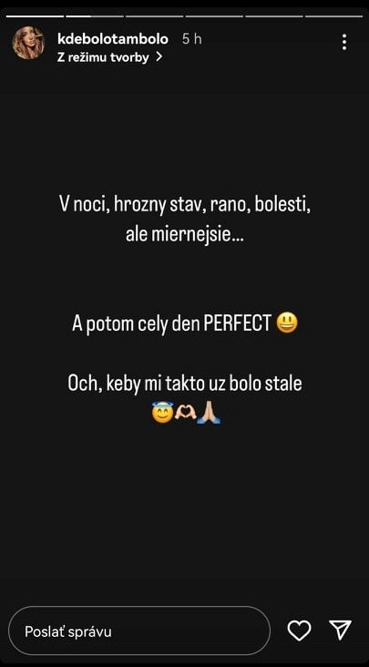 Budúca mamička Grešová priznala zdravotné problémy.