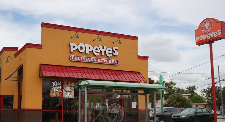 Popeyes is closing dining rooms.
