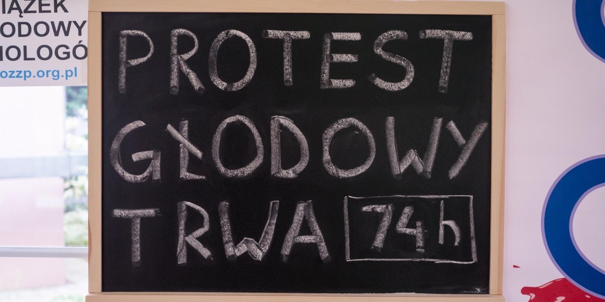 Protest medyków w Łodzi.