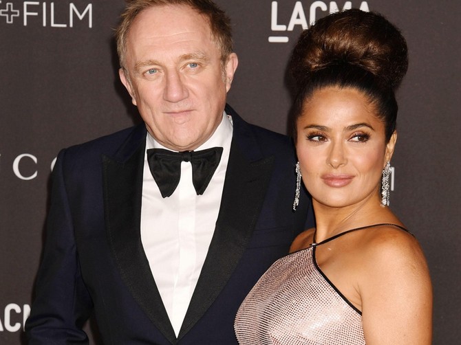Salma Hajek sa suprugom Fransoom Anrijem-PinoM