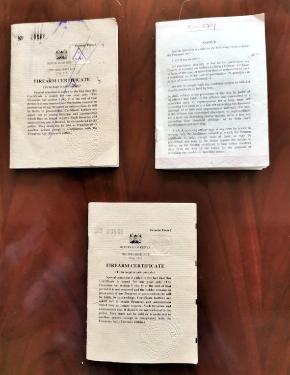 Fake firearm certificates nabbed by the DCI 