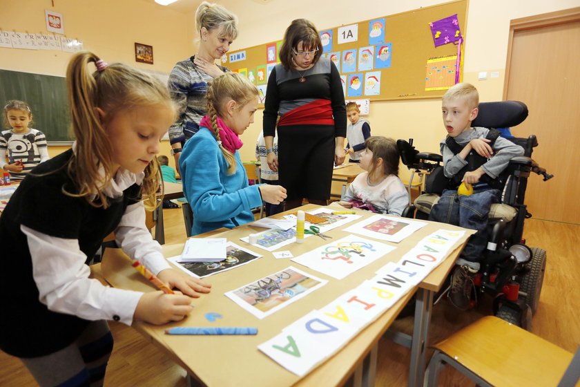 Antek był gościem w bielskiej podstawówce