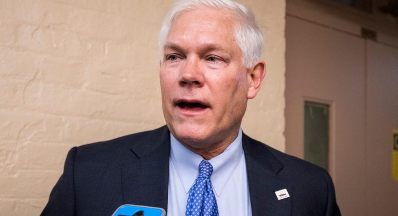 Rep. Pete Sessions, a Republican of Texas, speaks with reporters as he leaves the House Republican Conference meeting in the Capitol on January 9, 2018.