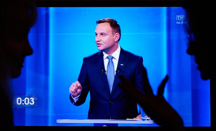 Andrzej Duda w czasie debaty prezydenckiej