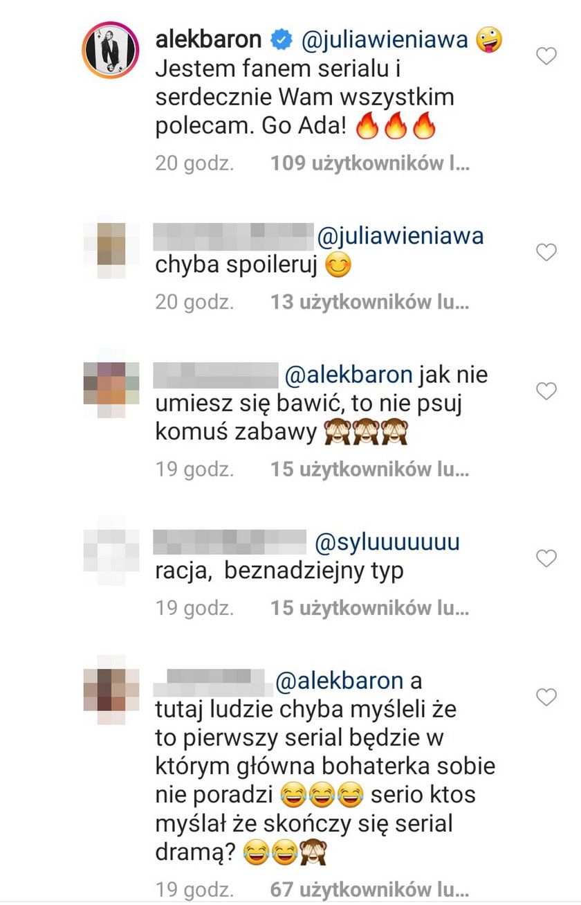 Alek Baron wspiera Wieniawę