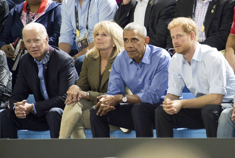 Joe i Jill Bidenowie, Barack Obama i książę Harry