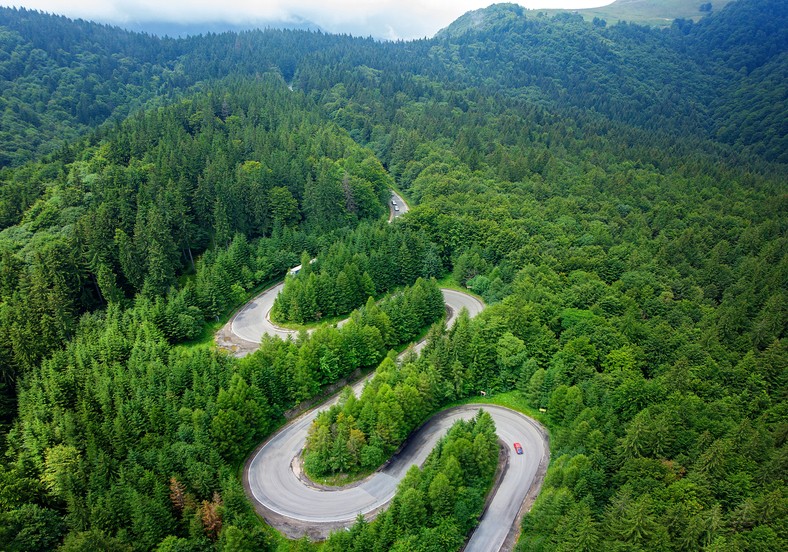 Autostrada Transfagarasan in Carpati (Ruta Nationala 7c), Romania