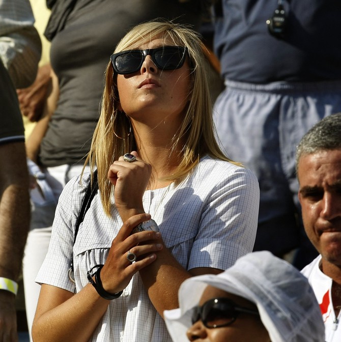 Marija Šarapova u Novakovoj loži 2007