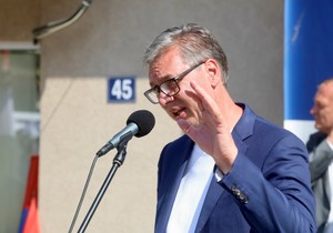 Aleksandar Vučić, u okviru posete jugozapadu Srbije, obilazi radove na putu Ivanjica-Sjenica, u ivanjičkoj opštini