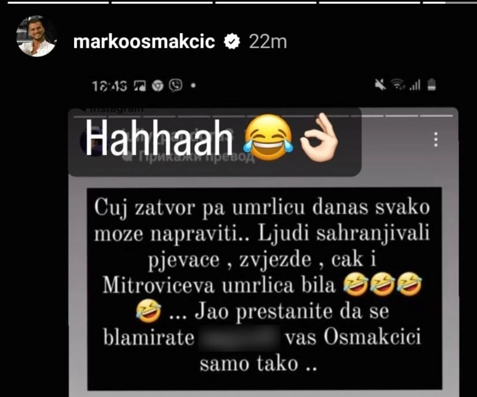 Objava Marka Osmakčića