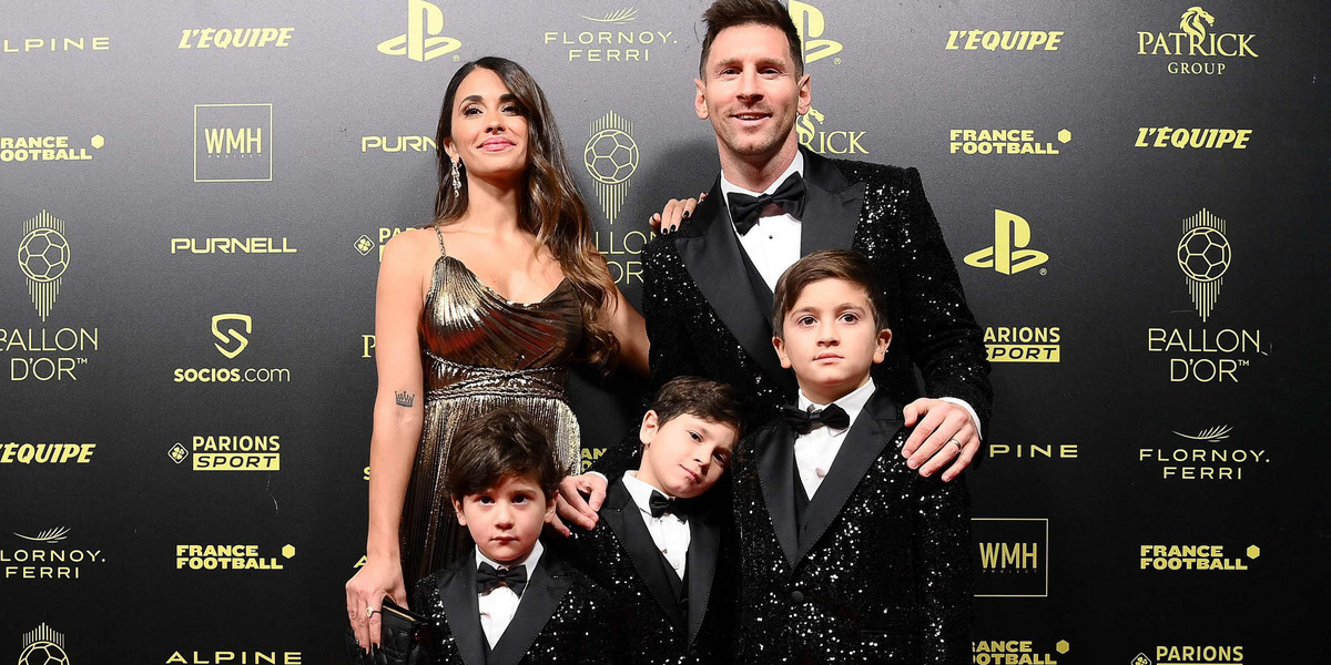 Messi z rodziną. 
