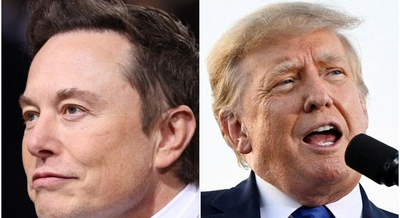 Elon Musk (left) and Donald Trump.Andrew Kelly, Gaelen Morse/Reuters