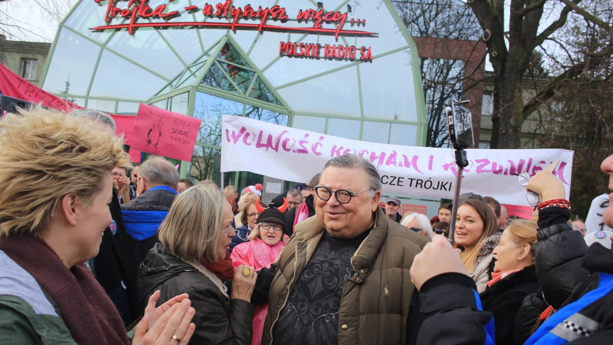 Pikieta w obronie Trójki w 2016 roku