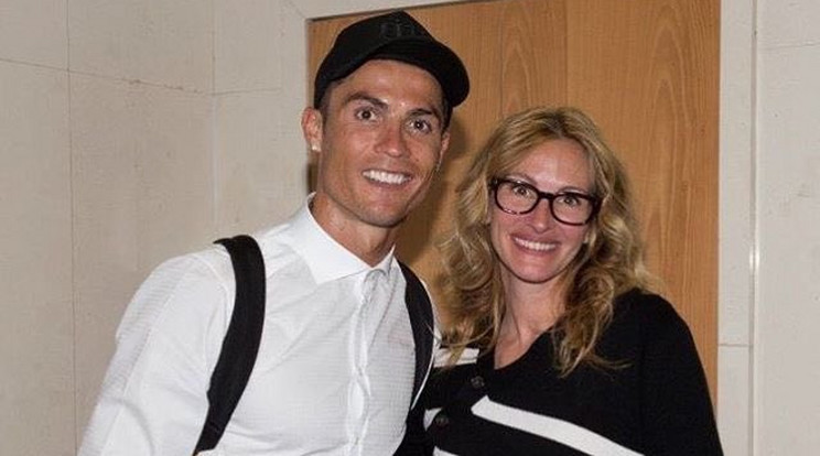 Cristiano Ronaldo és Julia Roberts/Fotó: Twitter