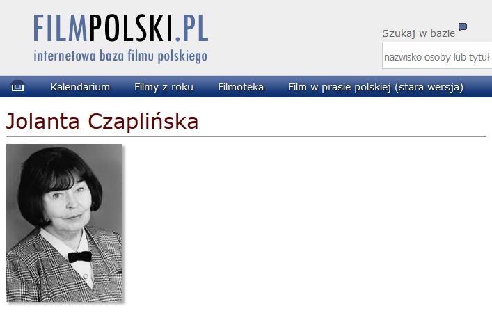 Jolanta Czaplińska w serwisie filmpolski.pl