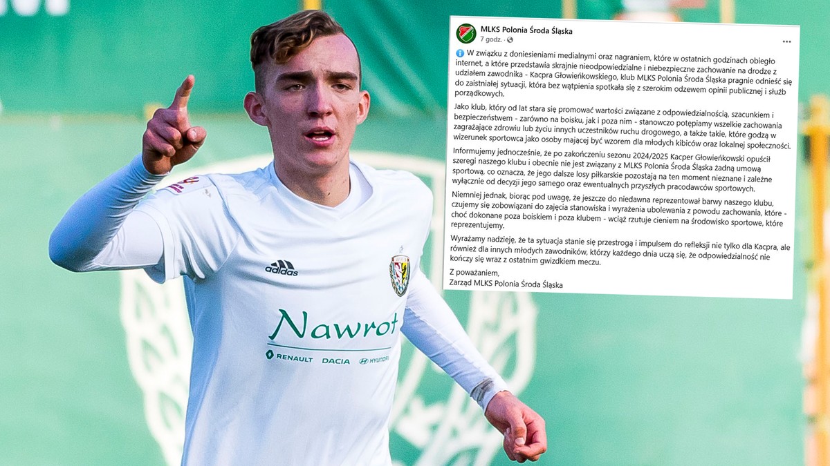 Jest oświadczenie. W tle szalony rajd byłego piłkarza Śląska Wrocław