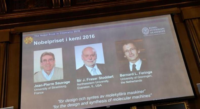 Trio wins Nobel chemistry prize for world's smallest machines