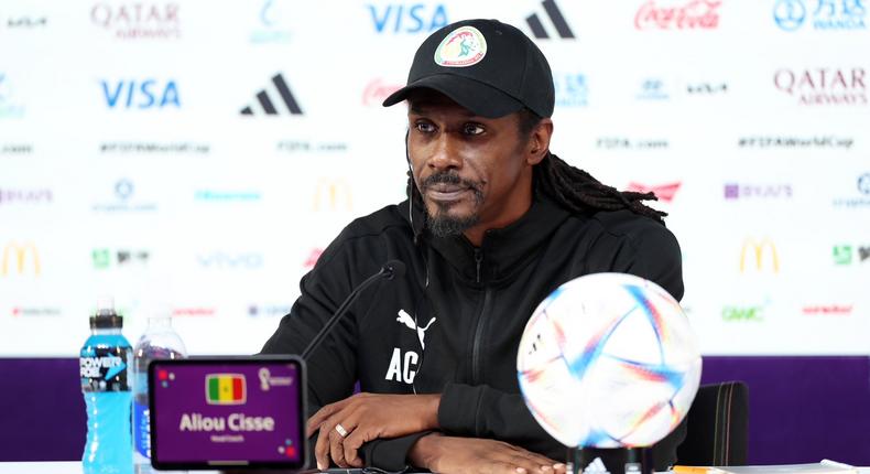 Aliou Cissé en conférence de presse de veille de match face à l'Equateur (Photo FSF)