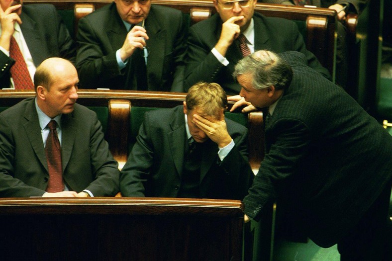 Donald Tusk i Jarosław Kaczyński - rok 2001. Sejm