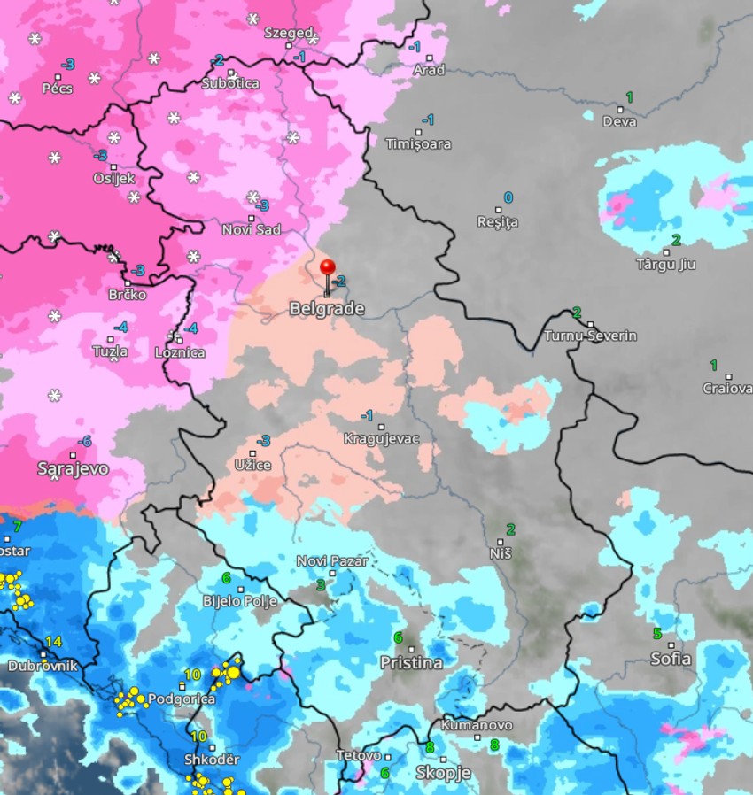 Vremenski rada 1 sat posle ponoći