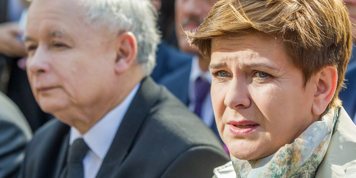 Beata Szydło i Jarosław Kaczyński