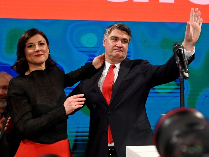 Zoran Milanović sa suprugom slavi pobedu