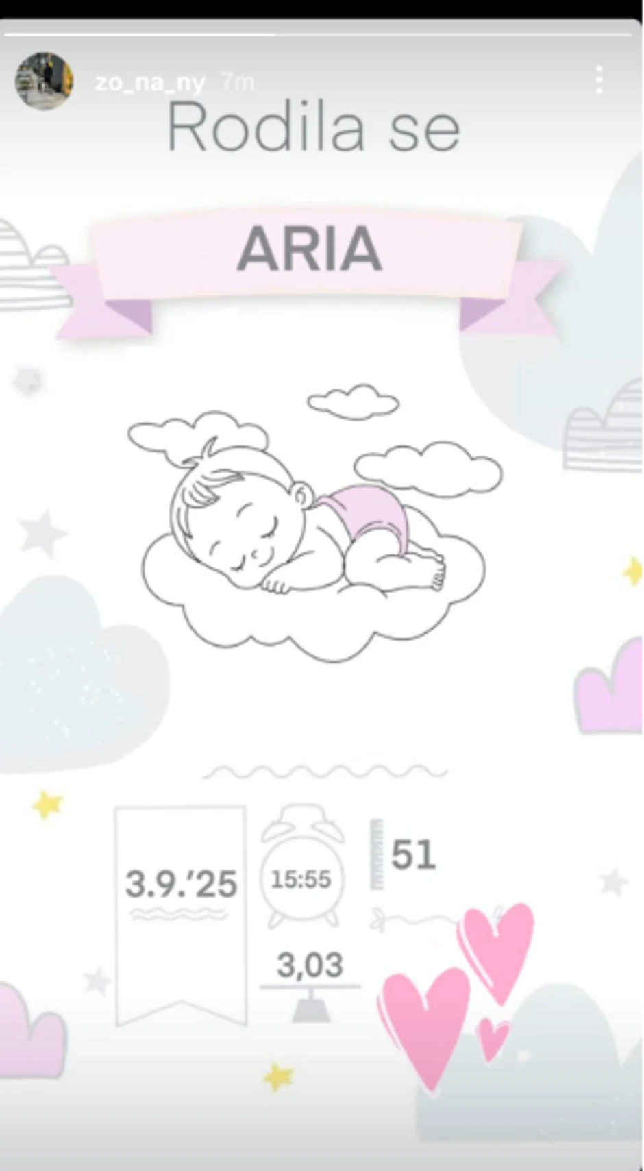 Zorica je podatke o bebi okačila na mreže