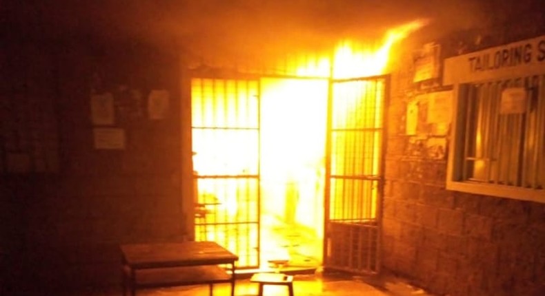 Student mess hall at JKUAT on fire