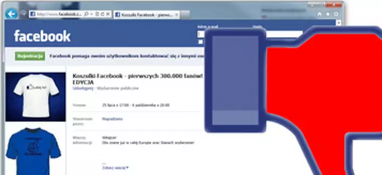 Obiecują bluzy dla fanów Facebooka! Wystawią cię na Allegro