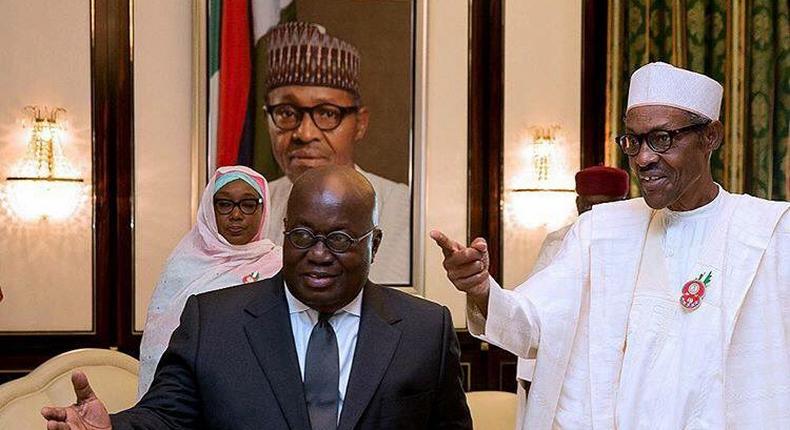 President Muhammadu Buhari meets with Ghana’s President-elect, Nana Akufo-Addo on Tuesday, December 20, 2016.