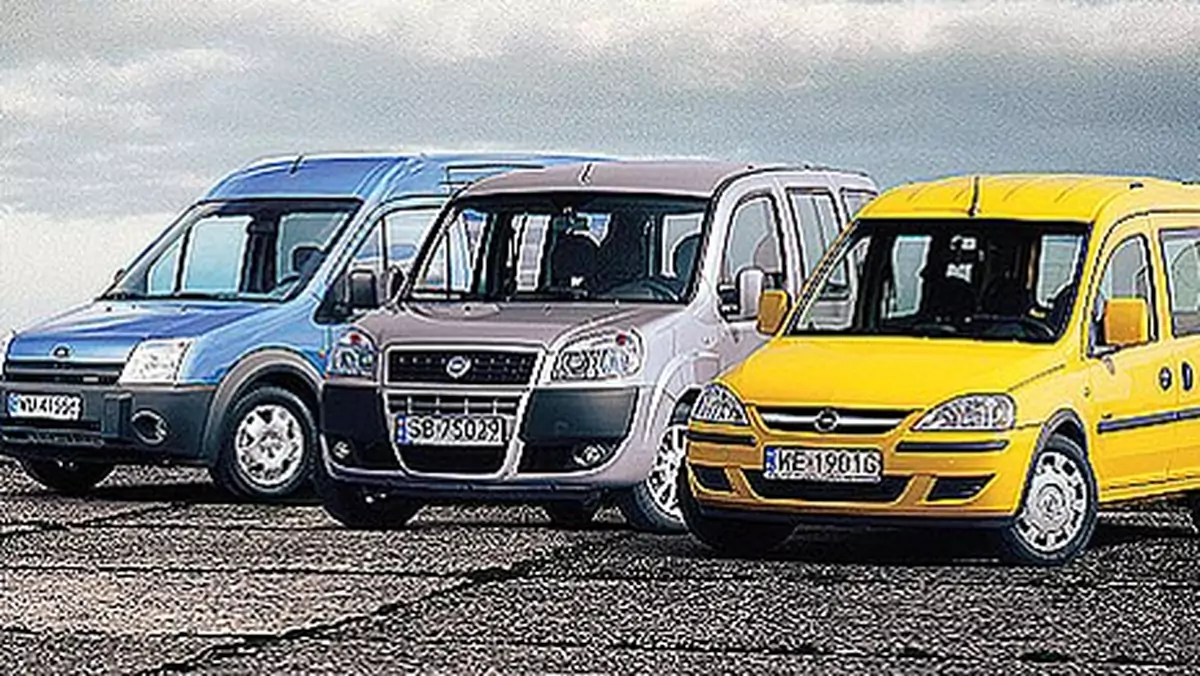 Fiat Doblo, Opel Combo, Ford Connect - Przestronne, ładowne i komfortowe