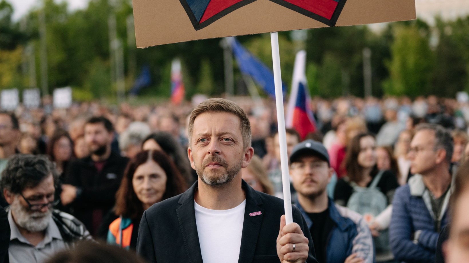 Vít Rakušan na proteste