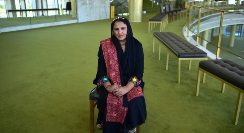 Pakistani rape survivor Mukhtar Mai at the home of the Los Angeles Opera in June for the West Coast premiere of Thumbprint, an opera based on her story