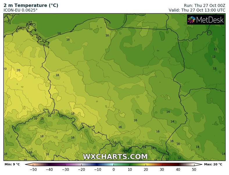 Będzie ciepło, miejscami prawie 20 st. C