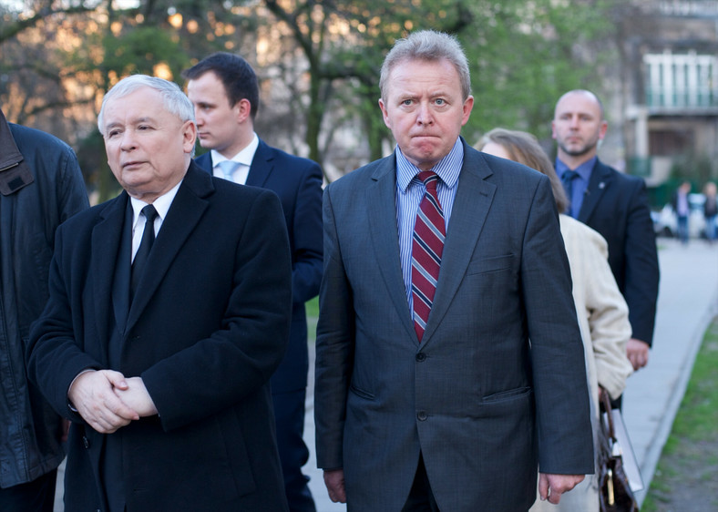 Jarosław Kaczyński i Janusz Wojciechowski, 2014 r.