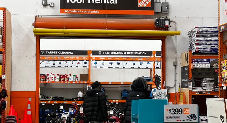 Home Depot is also big in tool rentals.