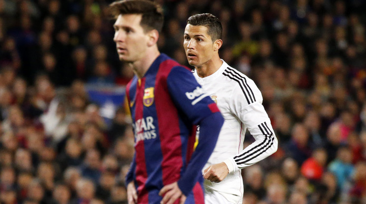 Lionel Messi (elöl) vagy Cristiano Ronaldo a jobb? /Fotó: AFP