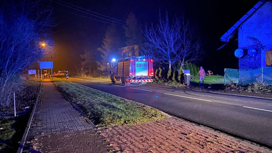 Potrącenie rowerzysty na granicy miejscowości Chybie i Landek - 27.11.2022 - autor: nadesłane przez czytelnika