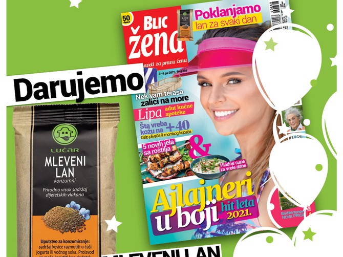 Za samo 50 dinara ove nedelje uz Blic ženu dobićete fantastičan poklon - mleveni lan 