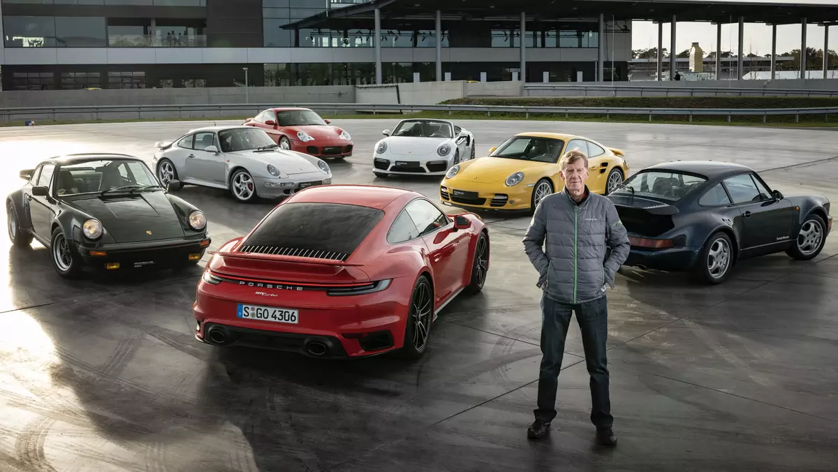 Walter Röhrl i wszystkie Porsche 911 Turbo - 992, 991, 997, 996, 993, 964 i 930
