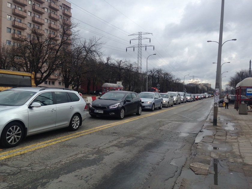 Gigantyczne korki na ul. Woronicza