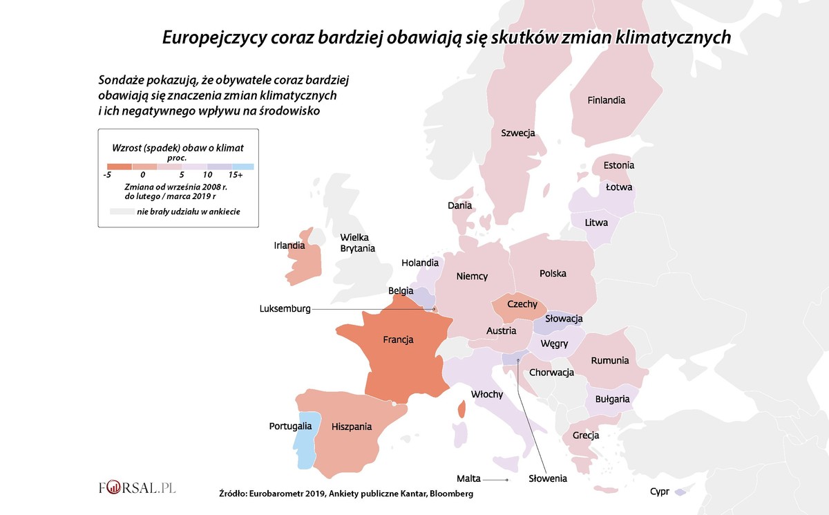 Rosną obawy dotyczące zmian klimatycznych