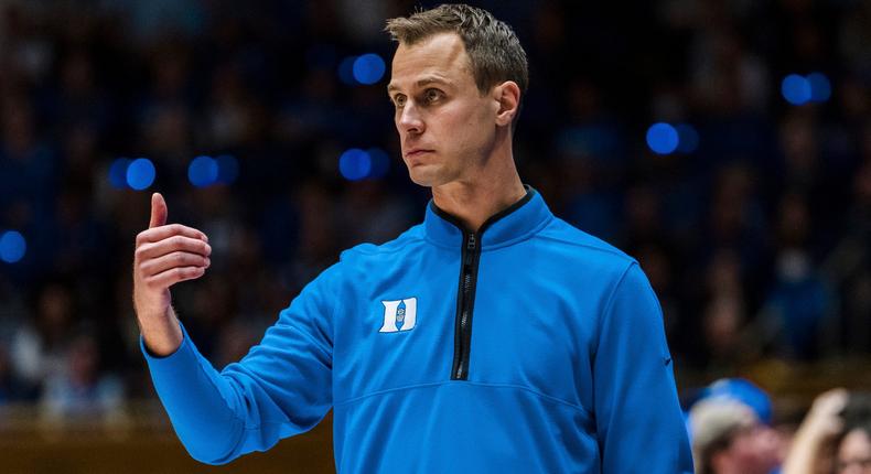 Duke head coach Jon Scheyer.AP Photo/Jacob Kupferman