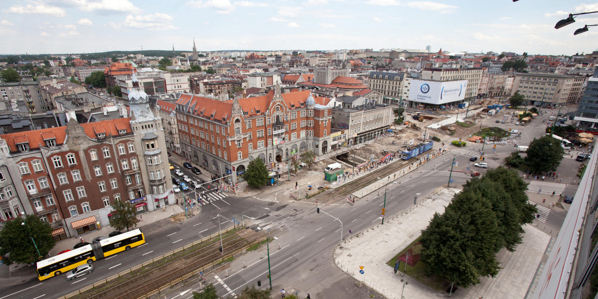 Rozkopane centrum Katowic