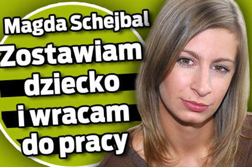 Schejbal wraca do pracy i zostawia synka