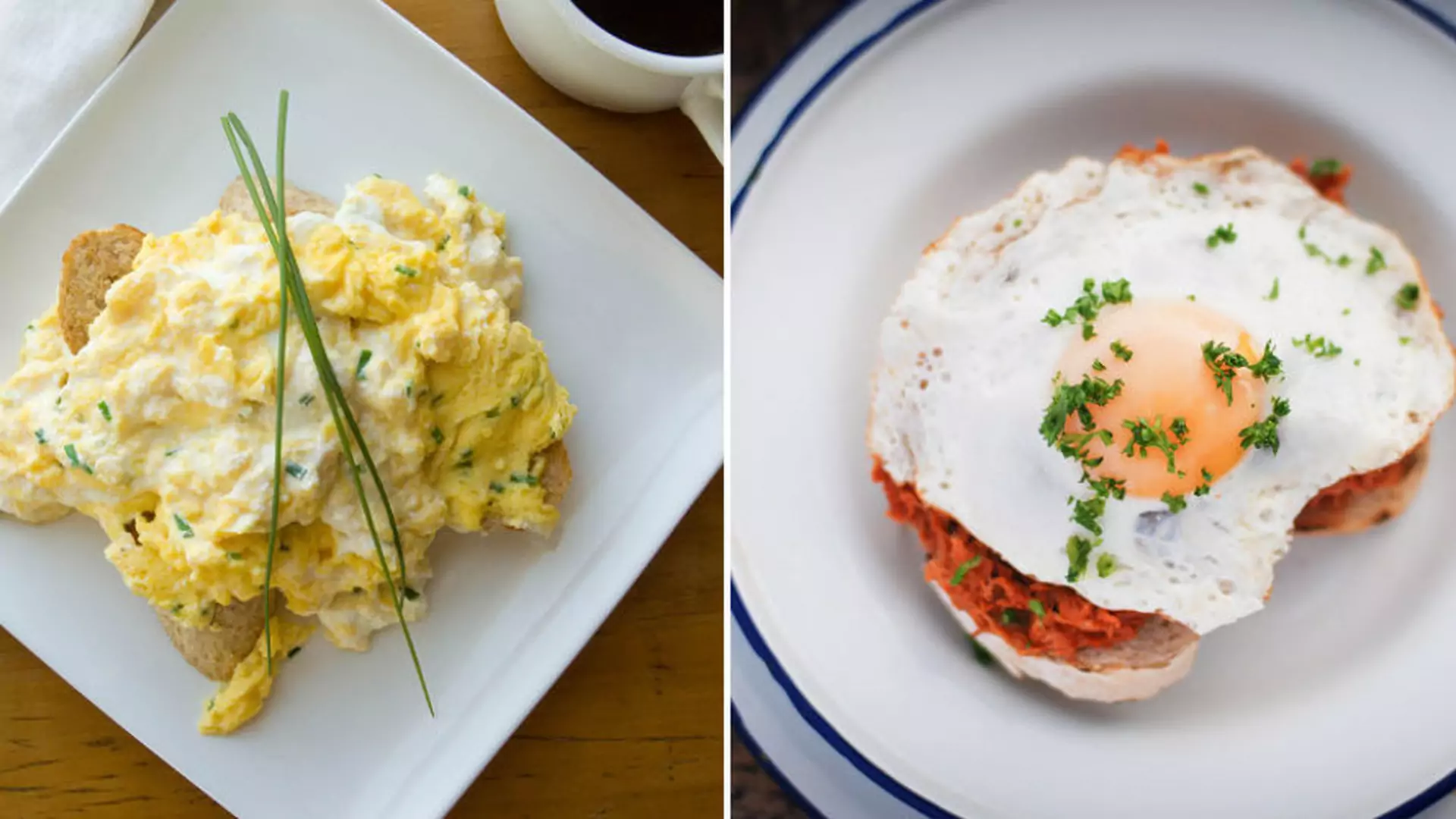 Quiz: jajka sadzone, czy jajecznica? Zgadniesz, które śniadanie jest zdrowsze?
