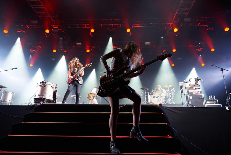 Haim podczas koncertu na Open'er Festival 2014